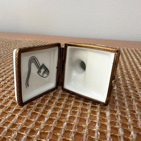 Limoges Rochard Trinket Box – Vintage Computer, Hand-Painted in France - Picture 5 of 11